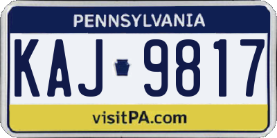 PA license plate KAJ9817