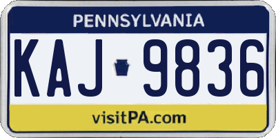 PA license plate KAJ9836