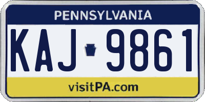 PA license plate KAJ9861