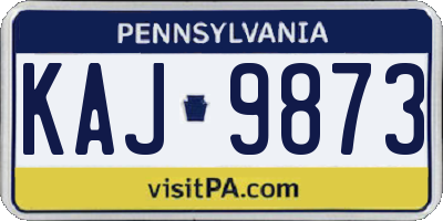 PA license plate KAJ9873