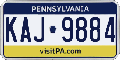 PA license plate KAJ9884