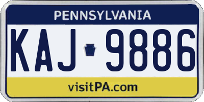 PA license plate KAJ9886