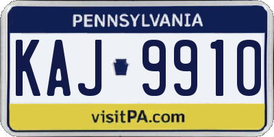 PA license plate KAJ9910