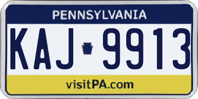 PA license plate KAJ9913