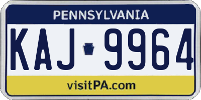 PA license plate KAJ9964