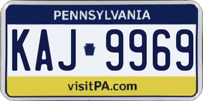 PA license plate KAJ9969