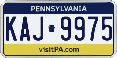 PA license plate KAJ9975