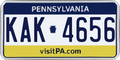 PA license plate KAK4656