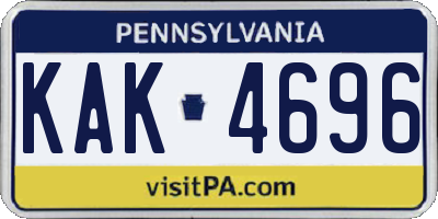 PA license plate KAK4696