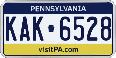 PA license plate KAK6528