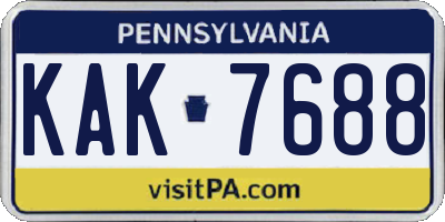 PA license plate KAK7688