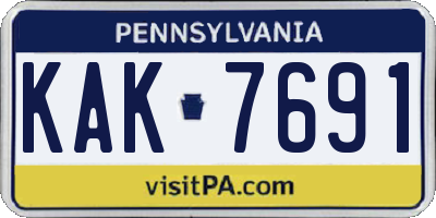 PA license plate KAK7691