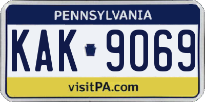 PA license plate KAK9069