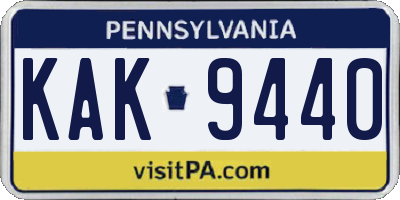 PA license plate KAK9440