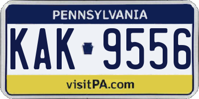 PA license plate KAK9556
