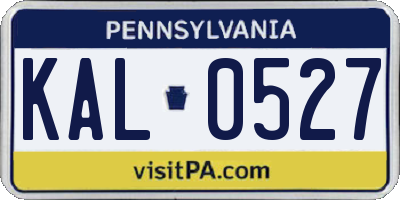 PA license plate KAL0527
