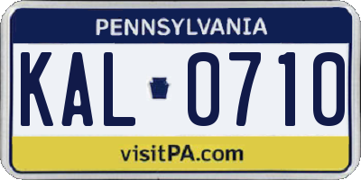 PA license plate KAL0710