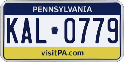 PA license plate KAL0779