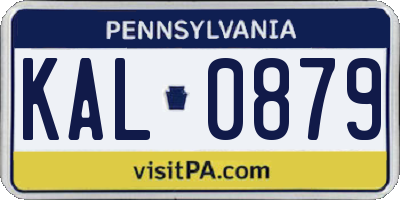 PA license plate KAL0879