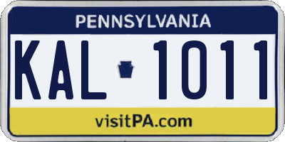 PA license plate KAL1011