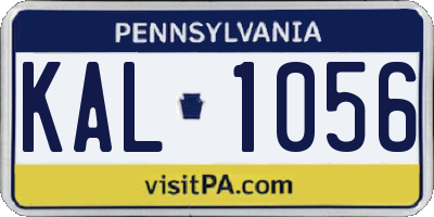 PA license plate KAL1056