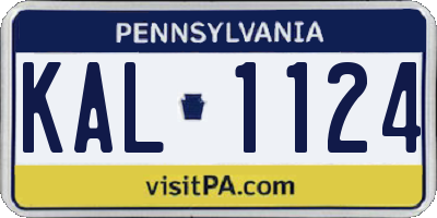 PA license plate KAL1124