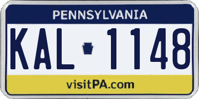 PA license plate KAL1148