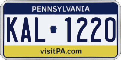 PA license plate KAL1220