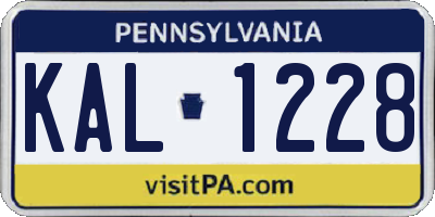 PA license plate KAL1228