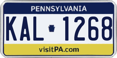 PA license plate KAL1268