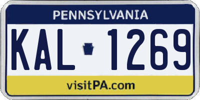PA license plate KAL1269