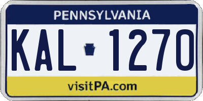PA license plate KAL1270