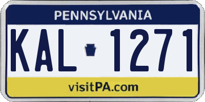 PA license plate KAL1271
