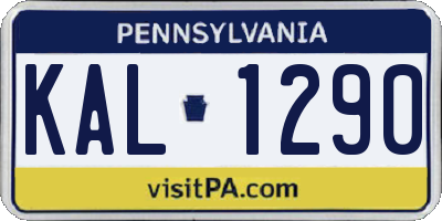 PA license plate KAL1290