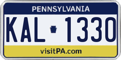 PA license plate KAL1330
