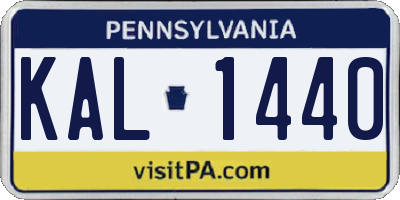 PA license plate KAL1440