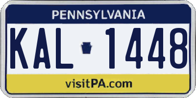 PA license plate KAL1448