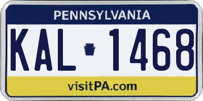 PA license plate KAL1468