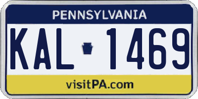 PA license plate KAL1469