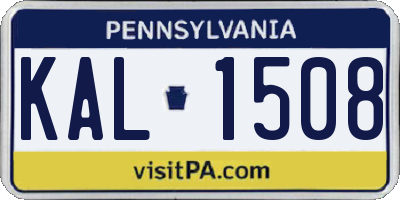 PA license plate KAL1508