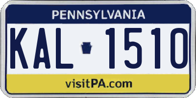 PA license plate KAL1510