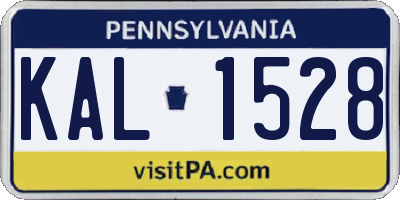 PA license plate KAL1528