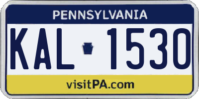 PA license plate KAL1530
