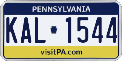PA license plate KAL1544