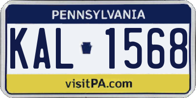 PA license plate KAL1568
