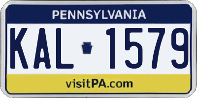 PA license plate KAL1579