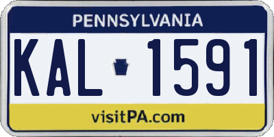 PA license plate KAL1591