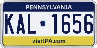 PA license plate KAL1656
