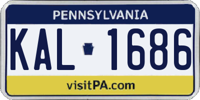 PA license plate KAL1686