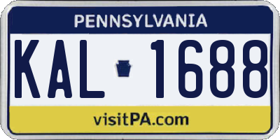 PA license plate KAL1688